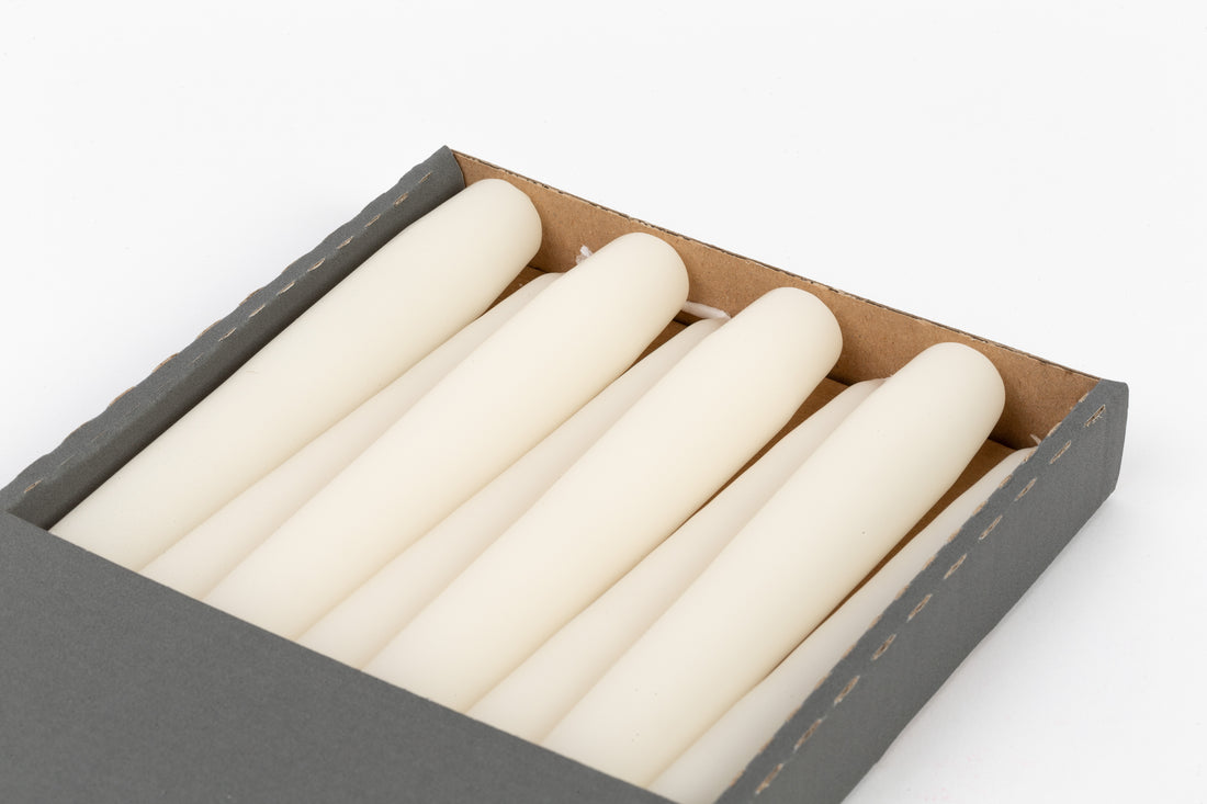 Candele coniche Avorio Ø25 mm. h400 mm. confezione da 8 pezzi Cereria San Giacomo