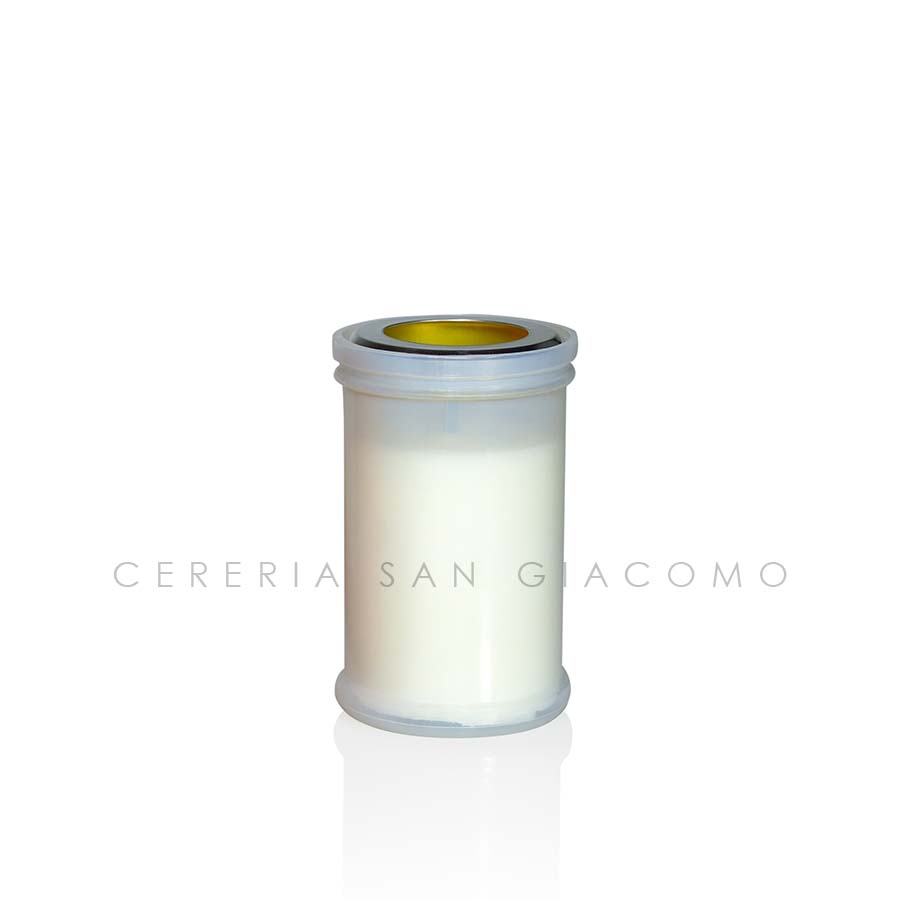 Cero Votivo Art. 30T Bianco Ø65 h 105 mm. con disco scatola da 60