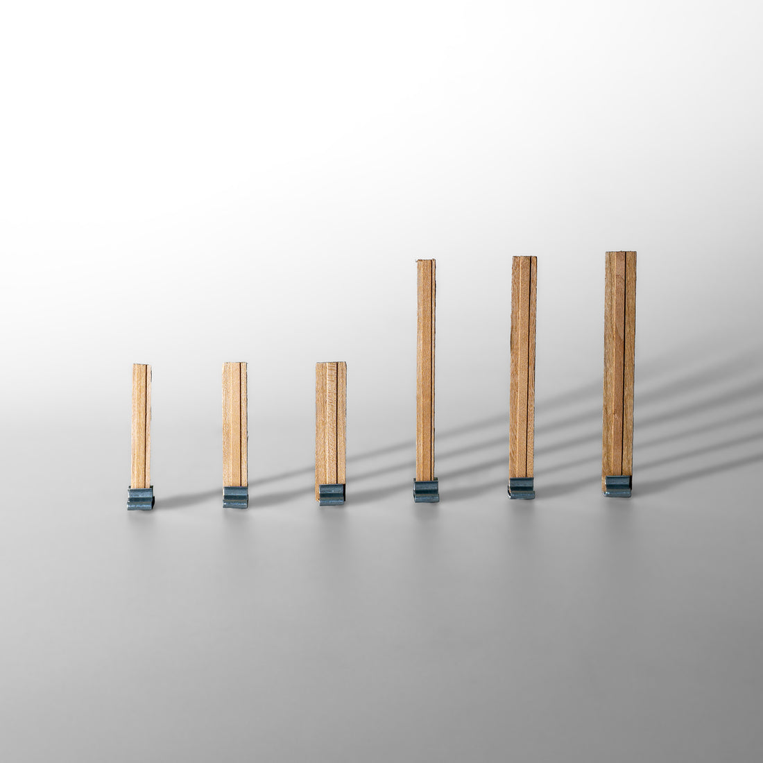 Stoppini in legno "Crackling Booster" con Clip di supporto confezione da 10 Cereria San Giacomo Candele.it