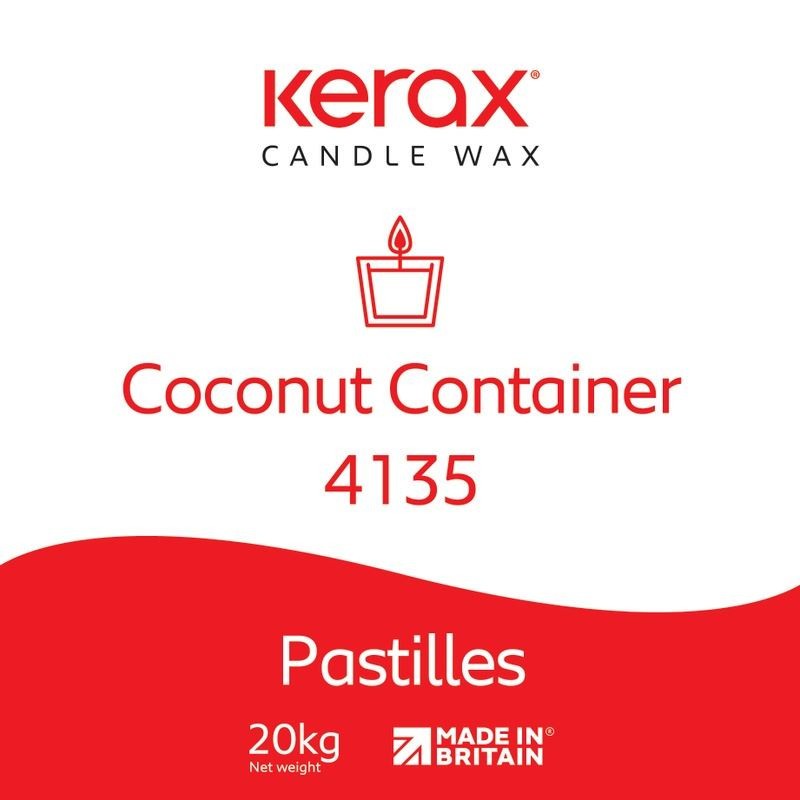 Cera di Cocco Kerawax Coconut Container 4135 in perline per candele in contenitori