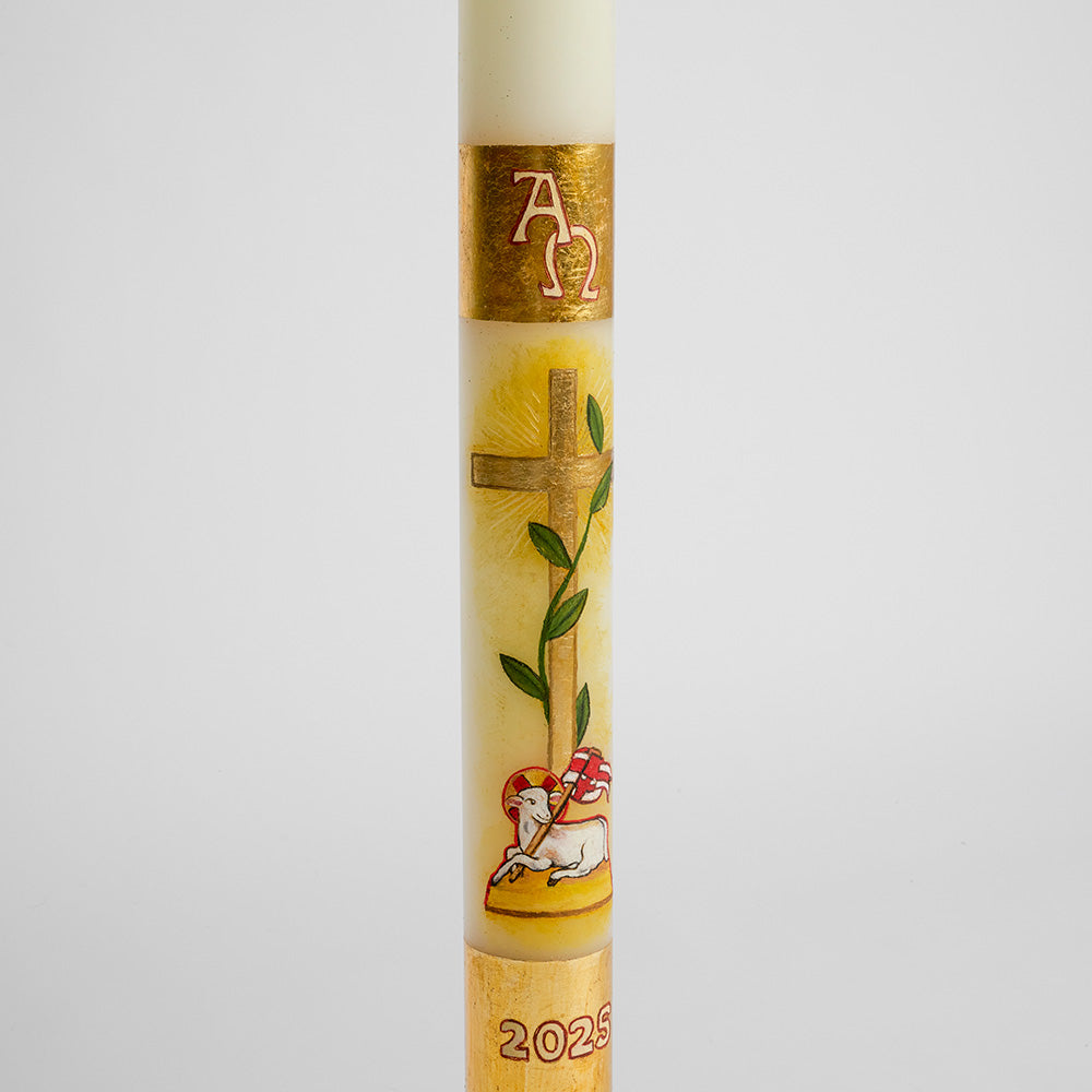 Cero Pasquale "Pasqua di Pace" Foglia d’oro e argento Candele.it