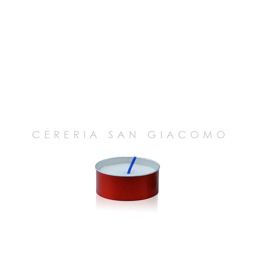 Lumini Votivi in bicchiere alluminio Rosso scatola da 500 Candele-cereriasangiacomo