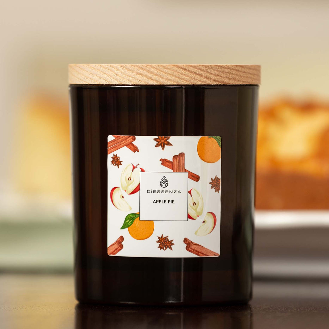 DiEssenza Apple Pie - Apple Pie Soy Candle scented with Essential Oils