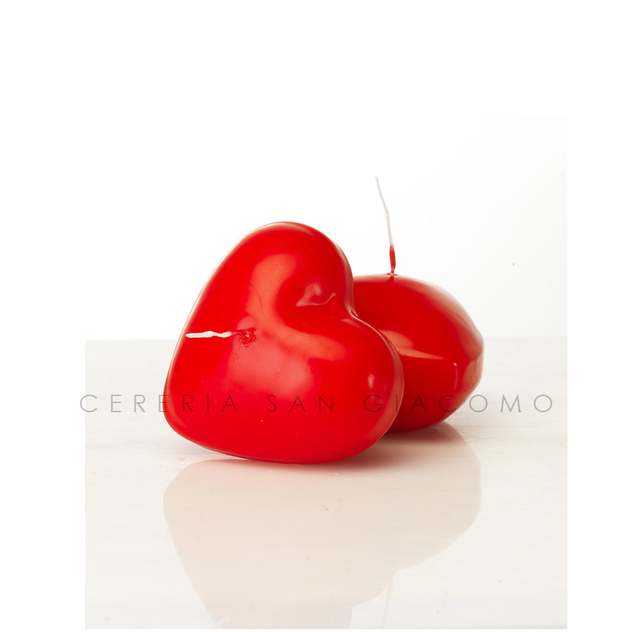 Floating heart candles Ø78 mm. lasts 11 hours pack of 6