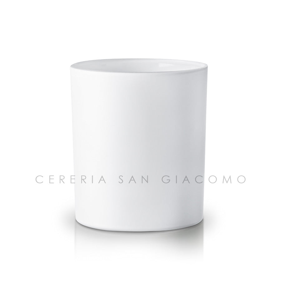 220g white satin glass tumbler. Ø80 mm. h 92 mm.