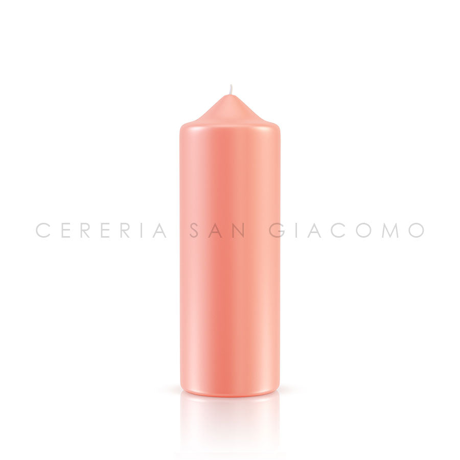 Cylindrical candle Ø70 mm. h 200 mm. 70 hours Antique Rose