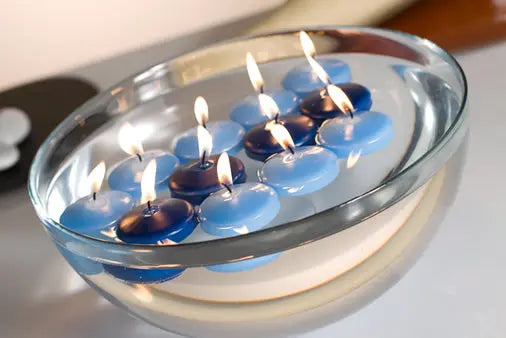 Candele galleggianti Blu Candele-cereriasangiacomo