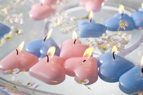 Candele galleggianti Cuore Candele-cereriasangiacomo