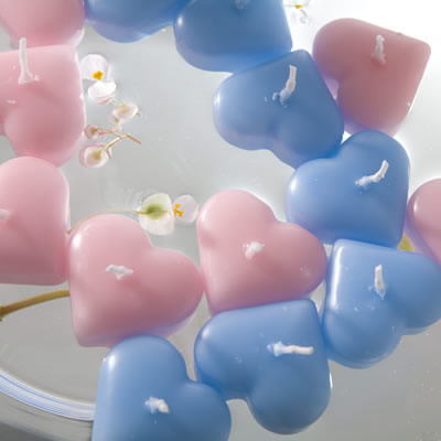 Candele galleggianti Cuore Candele-cereriasangiacomo