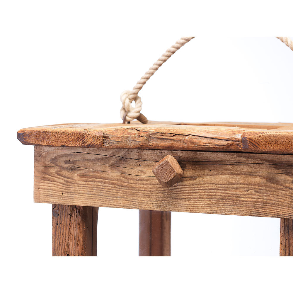 Lanterna in Legno di Maso h 60 cm.