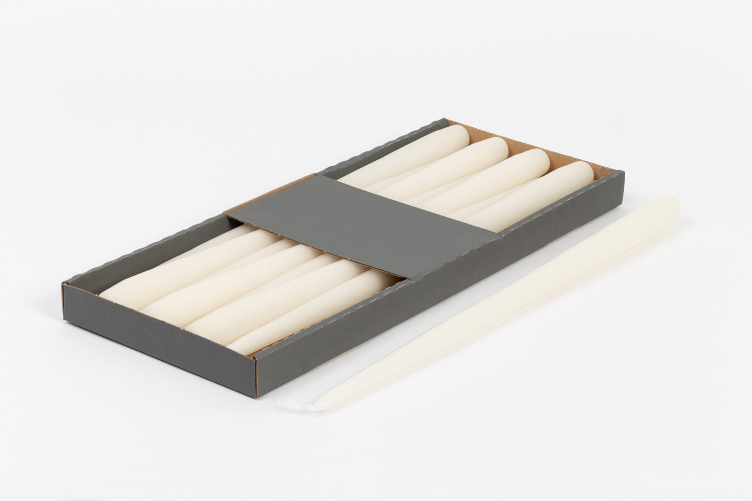 Candele coniche Avorio Ø25 mm. h400 mm. confezione da 8 pezzi Cereria San Giacomo