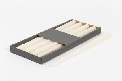 Candele coniche Avorio Ø25 mm. h400 mm. confezione da 8 pezzi Cereria San Giacomo