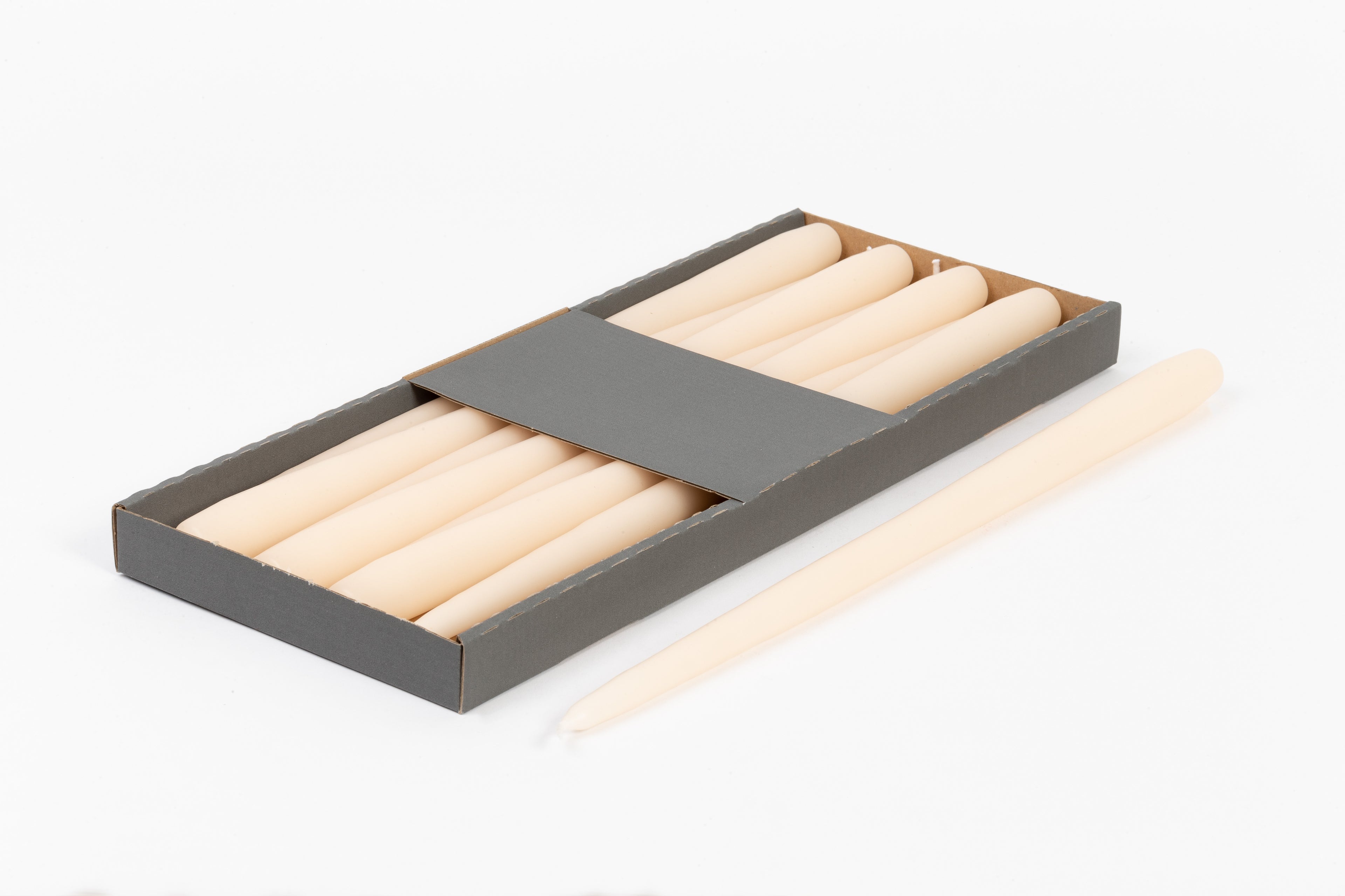 Candele coniche Crema Ø25 mm. h400 mm. confezione da 8 pezzi Cereria San Giacomo