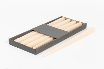 Candele coniche Crema Ø25 mm. h400 mm. confezione da 8 pezzi Cereria San Giacomo