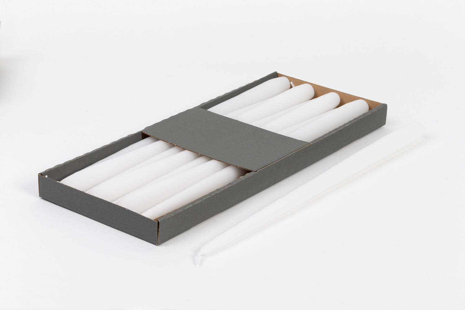 Candele coniche Bianche Ø25 mm. h400 mm. confezione da 8 pezzi Cereria San Giacomo