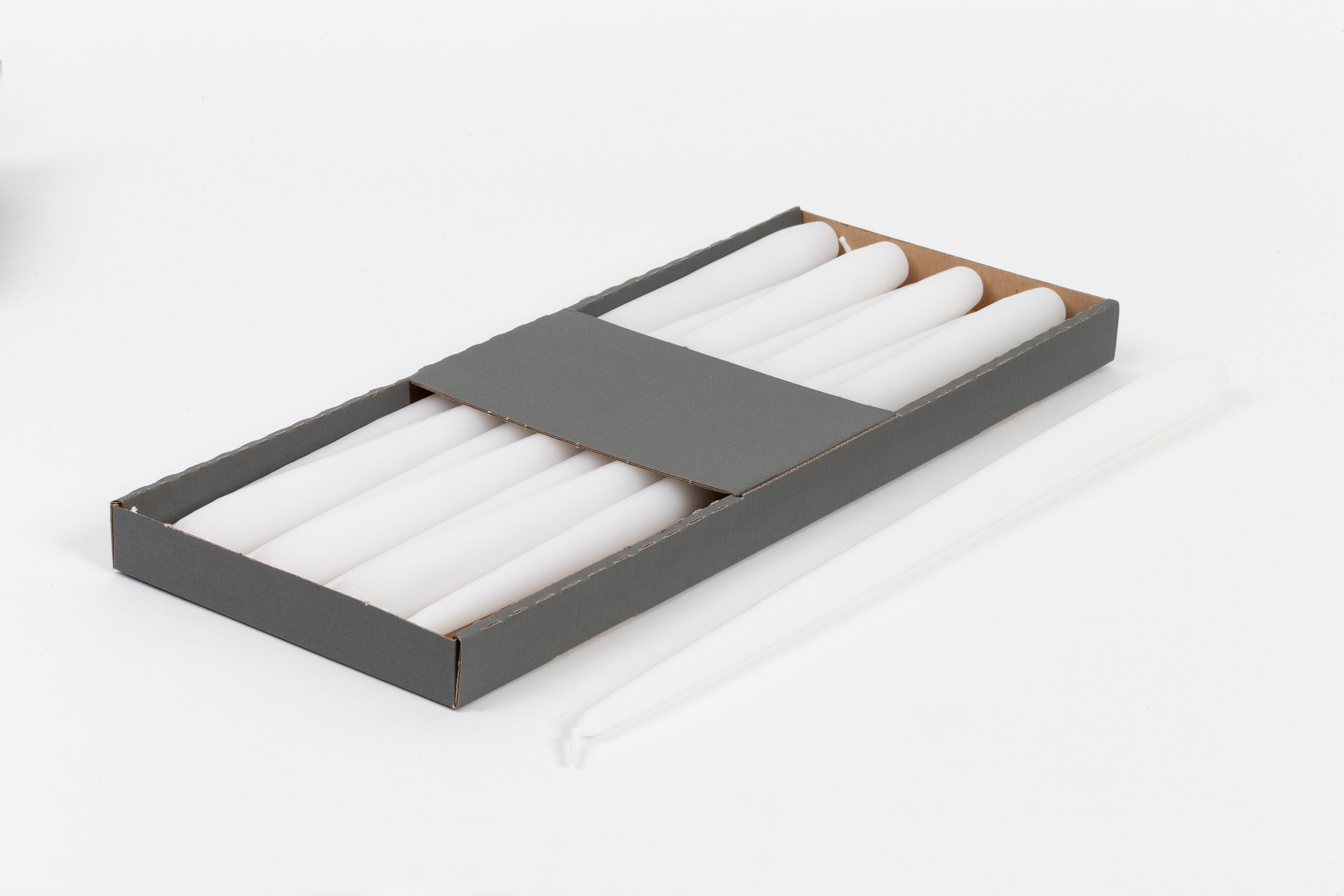 Candele coniche Bianche Ø25 mm. h400 mm. confezione da 8 pezzi Cereria San Giacomo