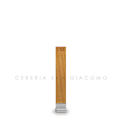 Stoppini in legno &quot;Word WoodWick LOVE&quot; 0.8 mm.