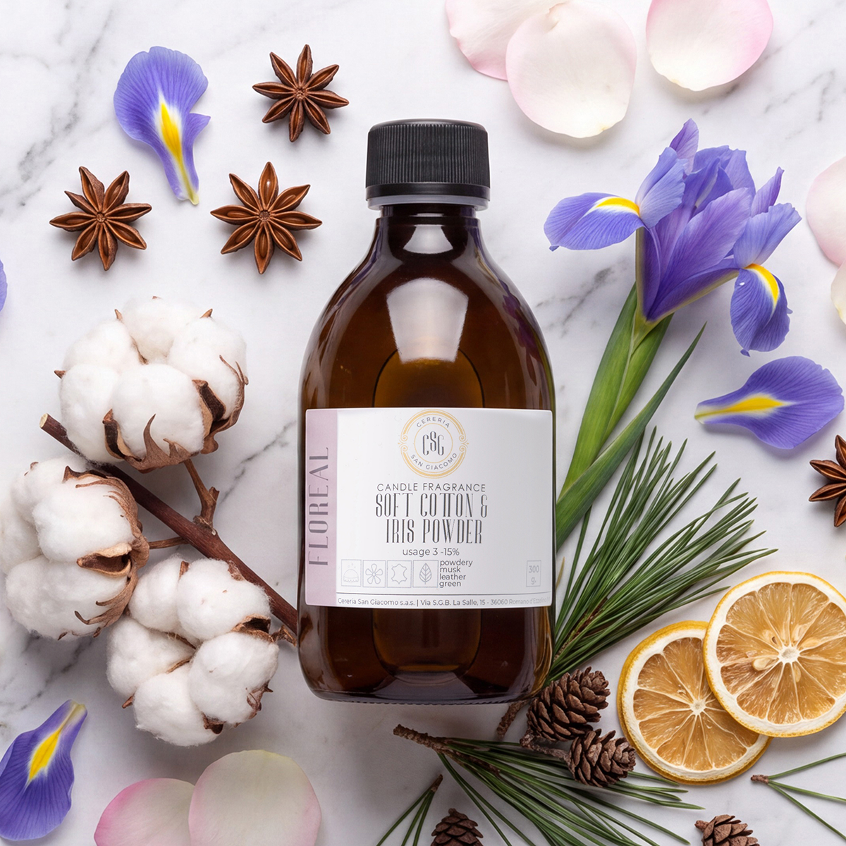 Soft Cotton &amp; Iris Powder Cereria San Giacomo