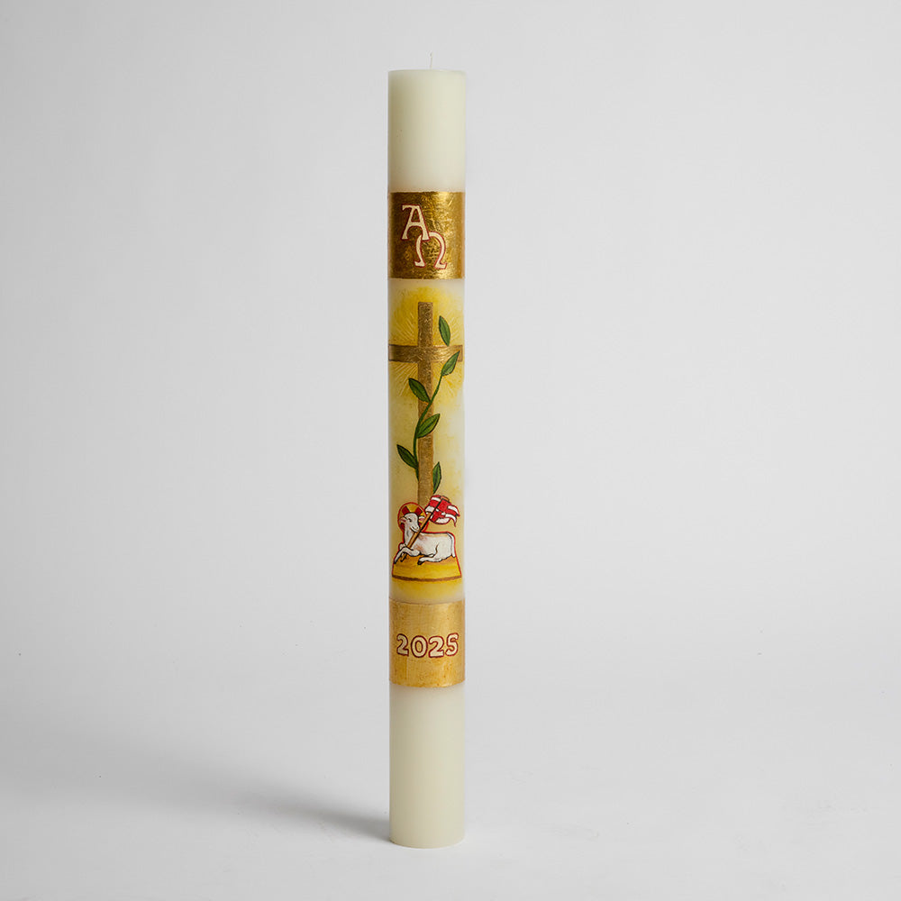 Cero Pasquale "Pasqua di Pace" Foglia d’oro e argento Candele.it