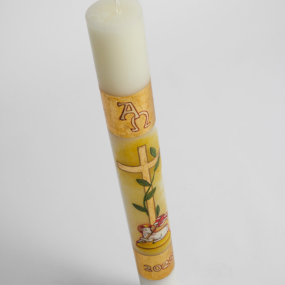 Cero Pasquale "Pasqua di Pace" Foglia d’oro e argento Candele.it