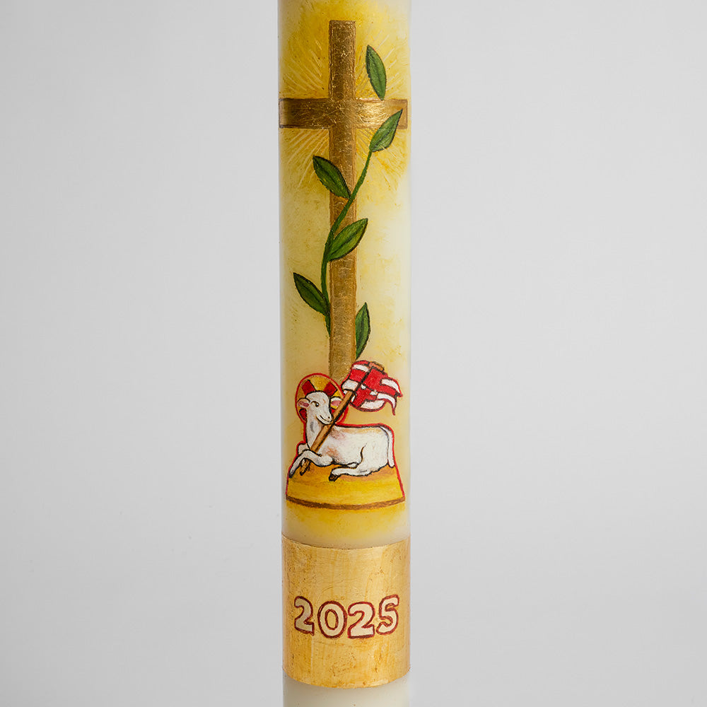 Cero Pasquale "Pasqua di Pace" Foglia d’oro e argento Candele.it