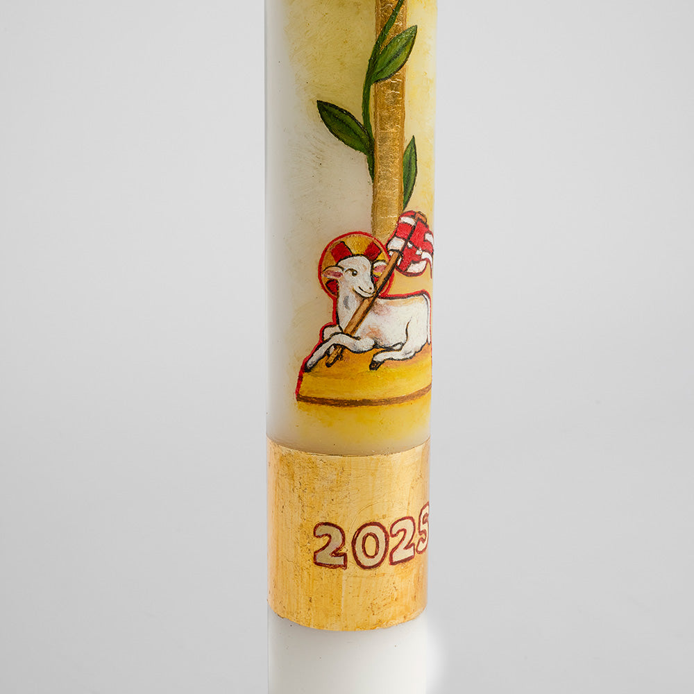 Cero Pasquale "Pasqua di Pace" Foglia d’oro e argento Candele.it