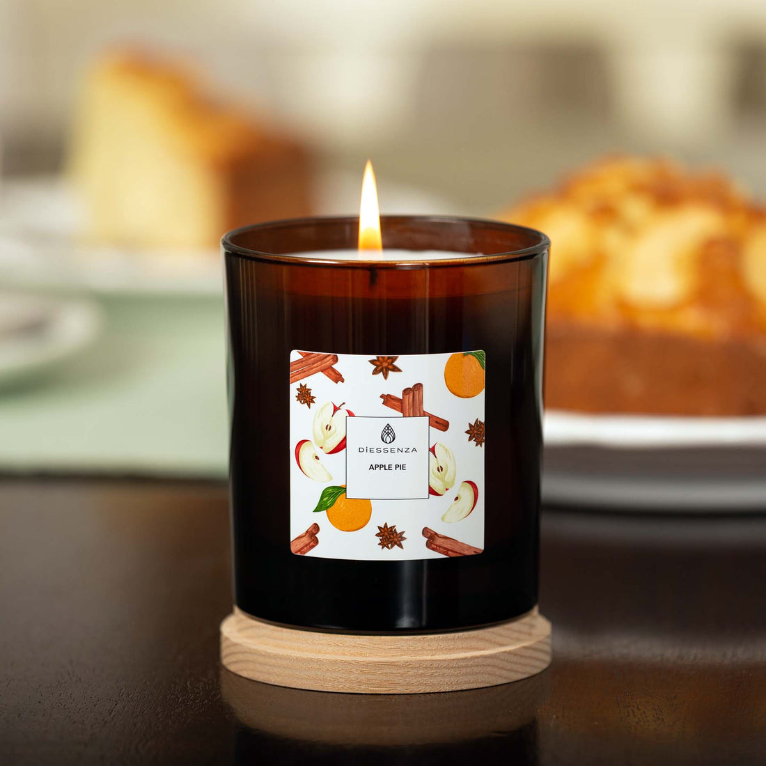 DiEssenza Apple Pie - Apple Pie Soy Candle scented with Essential Oils