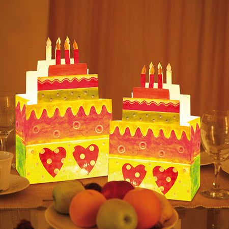 Lanterne di carta 'Luminaria' Torta di Compleanno colorata